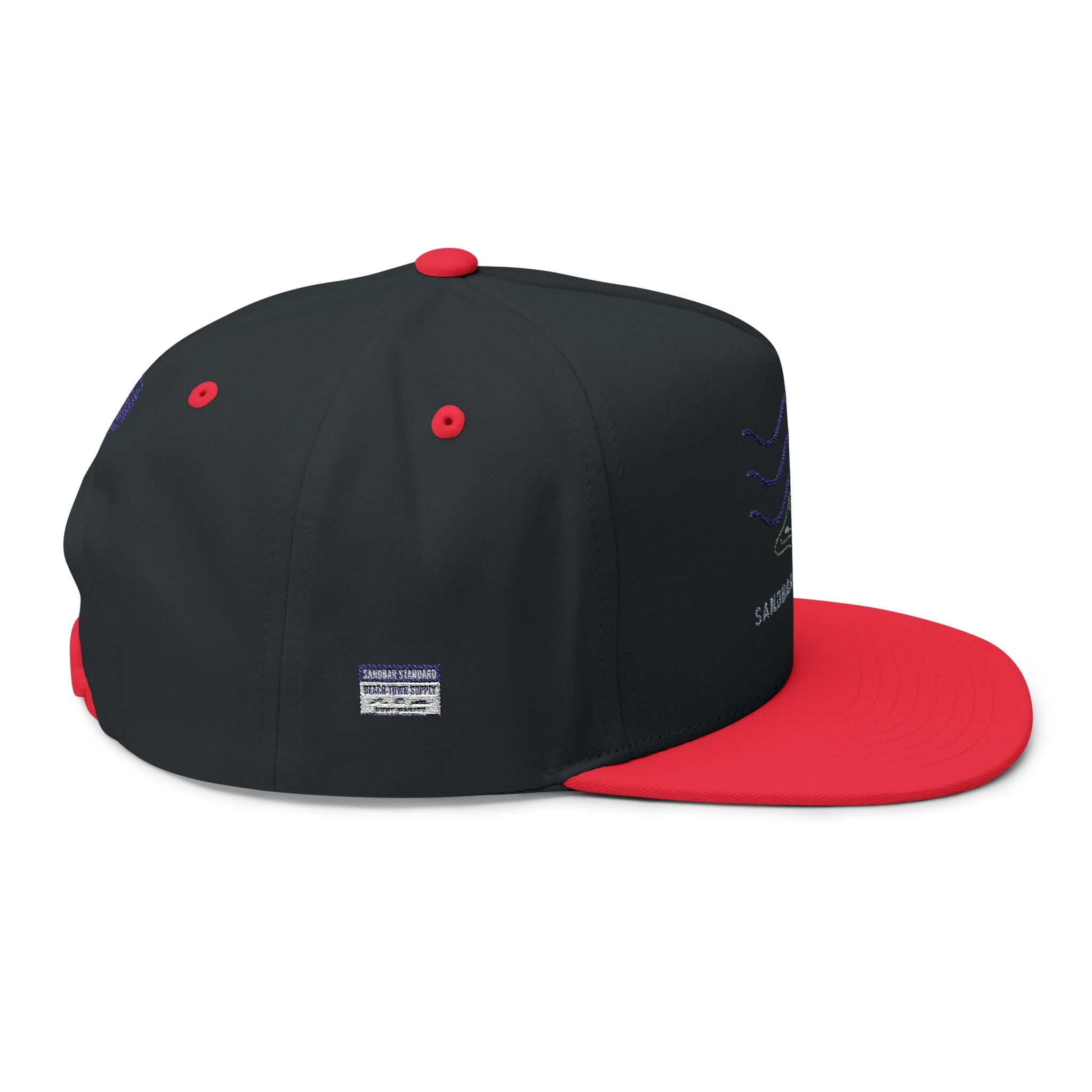 Embroidered Wave Snapback Cap — 'Sandbar Standard' Beach Hat