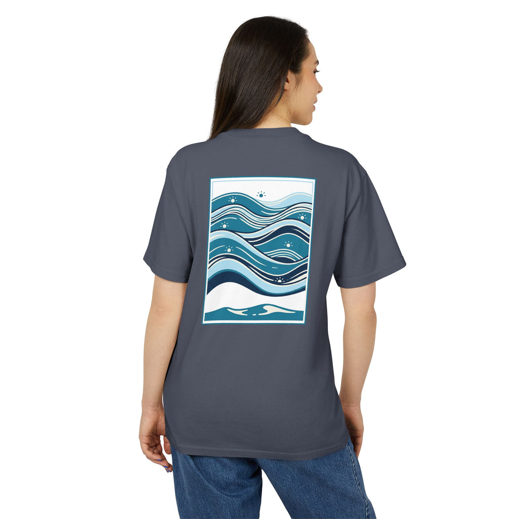 Vintage Surf Tee — "Sandbar Standard" Wave Graphic Shirt