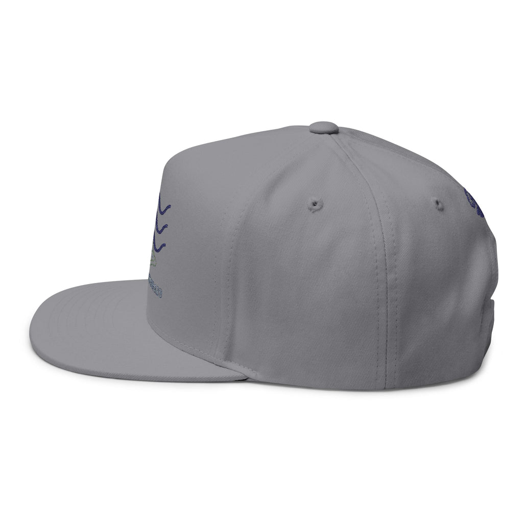 Embroidered Wave Snapback Cap — 'Sandbar Standard' Beach Hat
