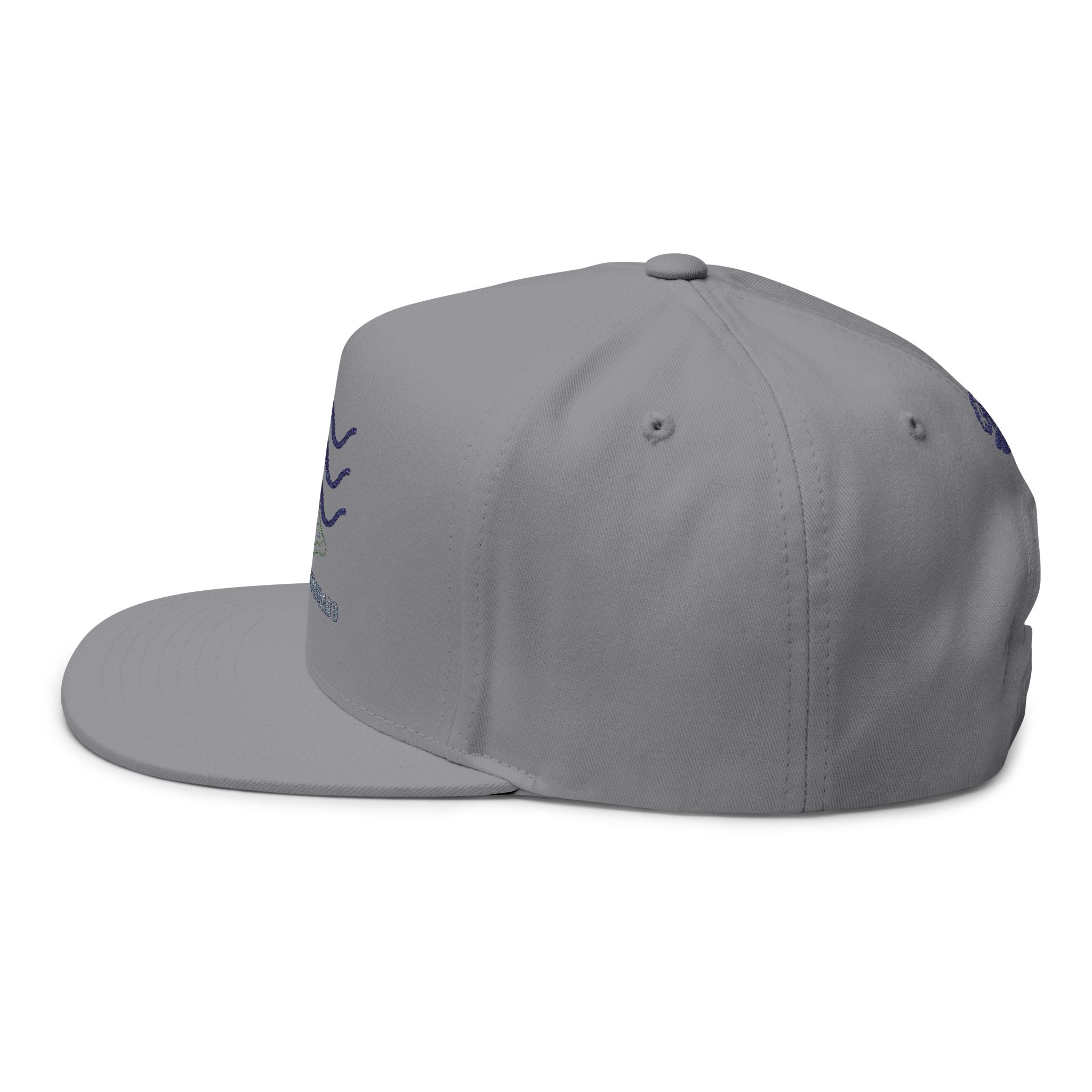 Embroidered Wave Snapback Cap — 'Sandbar Standard' Beach Hat