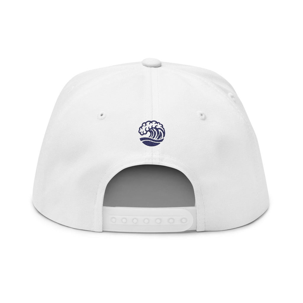 Embroidered Wave Snapback Cap — 'Sandbar Standard' Beach Hat