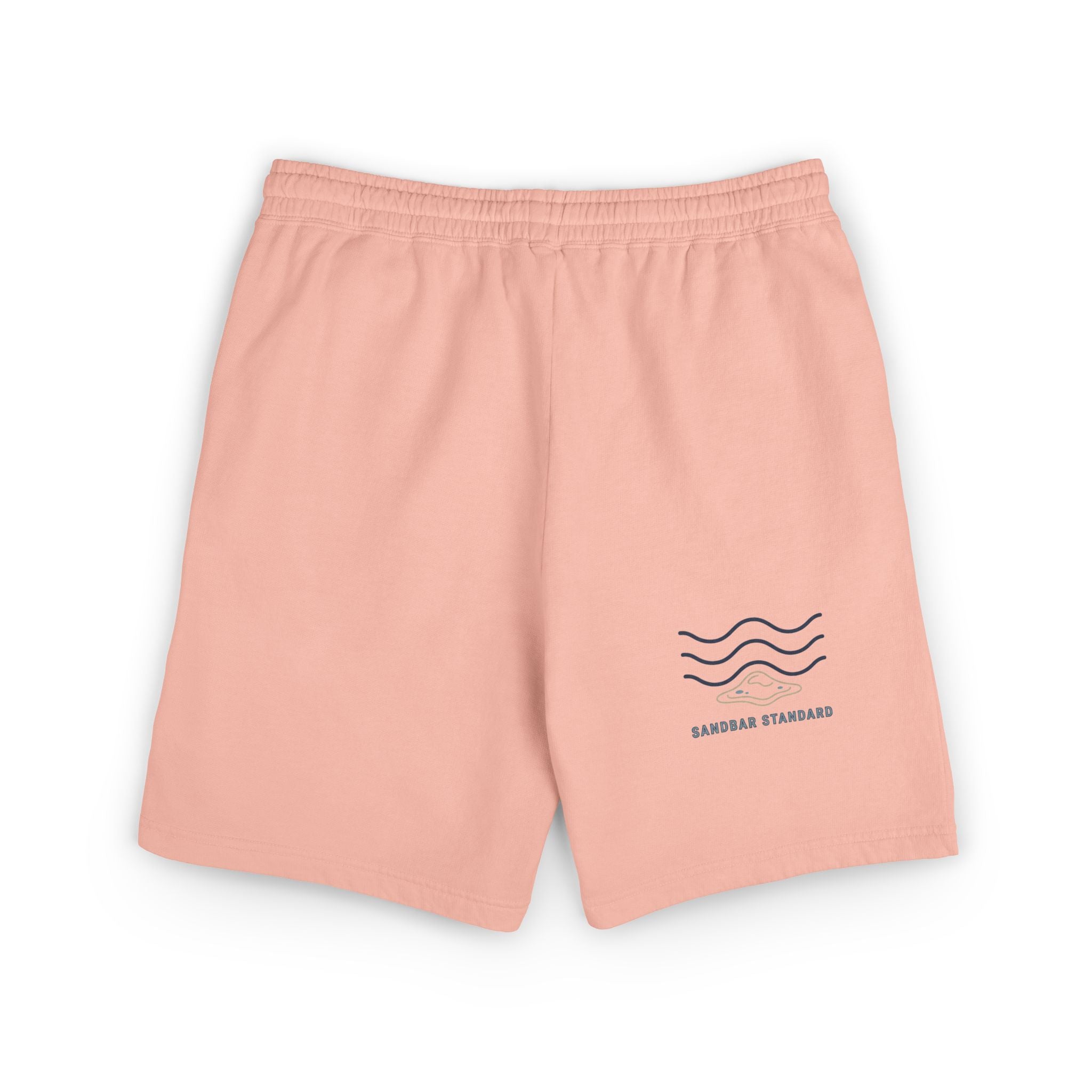 Lightweight Fleece Sweat Shorts — Coastal Wave Logo Casual Lounge Shorts