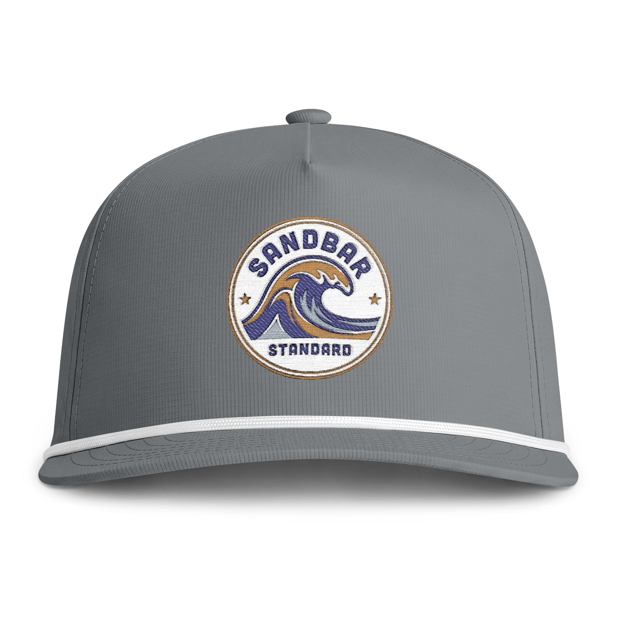 Sunwashed Rope Cap - Sandbar Wave Patch Trucker Hat product image 5