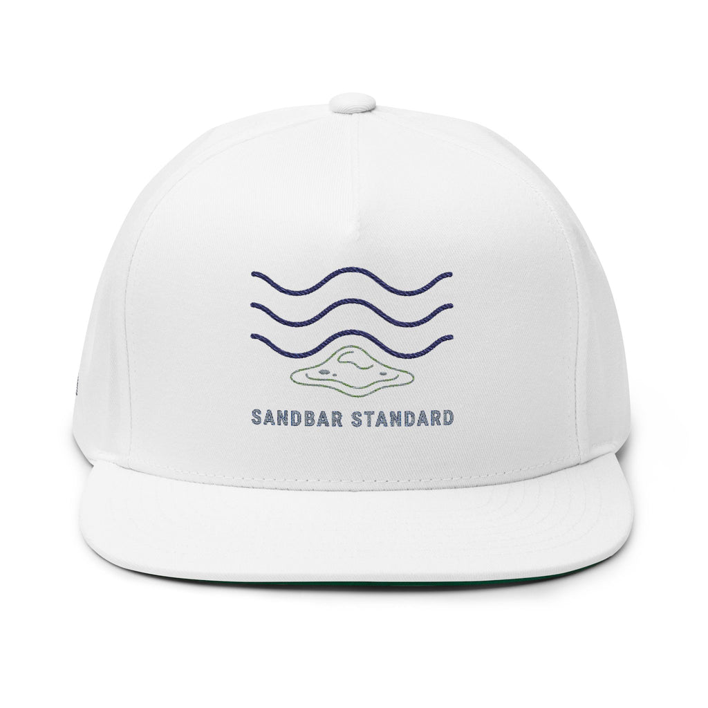 Embroidered Wave Snapback Cap — 'Sandbar Standard' Beach Hat