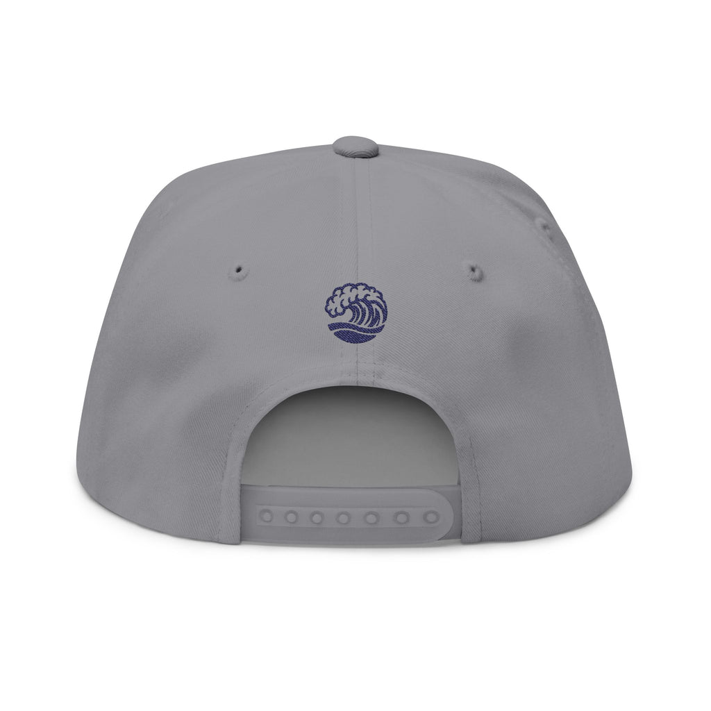 Embroidered Wave Snapback Cap — 'Sandbar Standard' Beach Hat