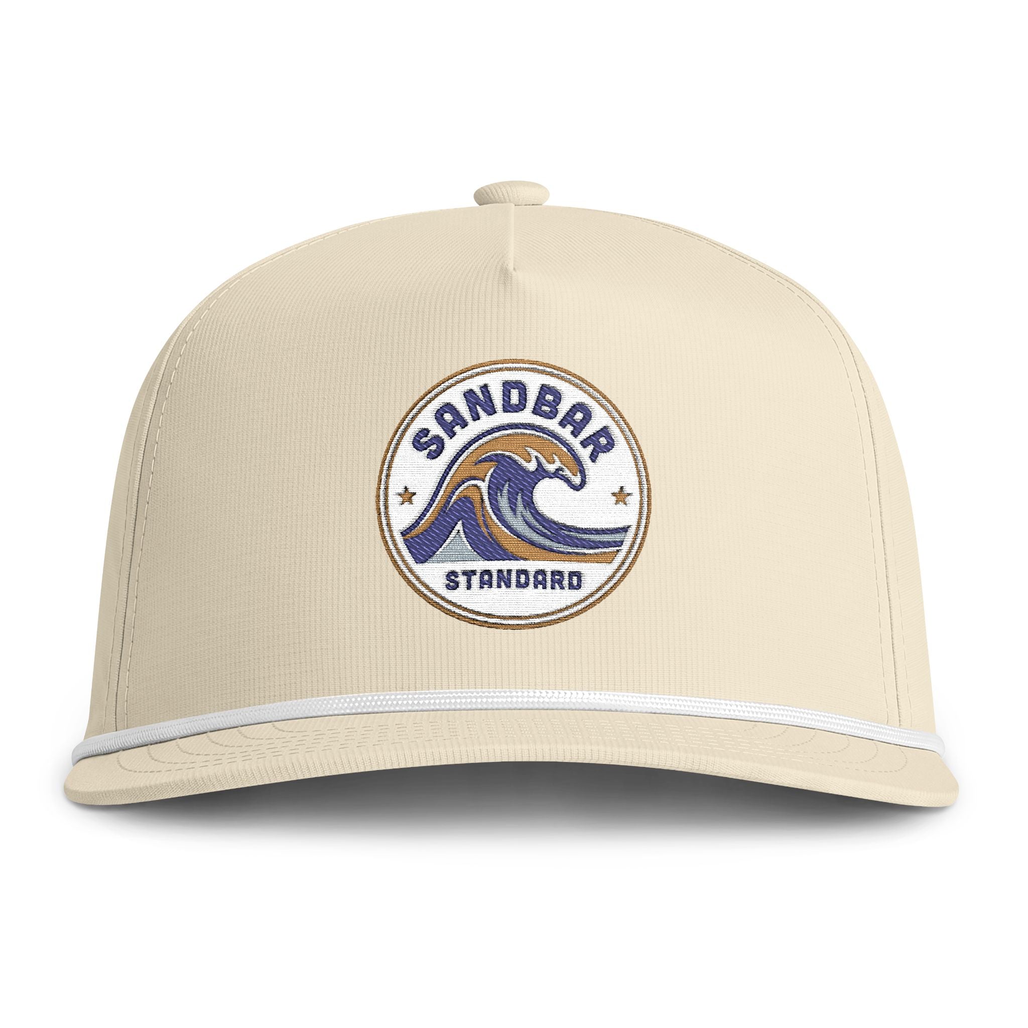 Sunwashed Rope Cap - Sandbar Wave Patch Trucker Hat product image 1
