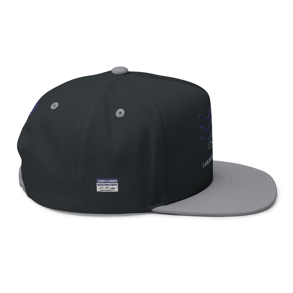 Embroidered Wave Snapback Cap — 'Sandbar Standard' Beach Hat