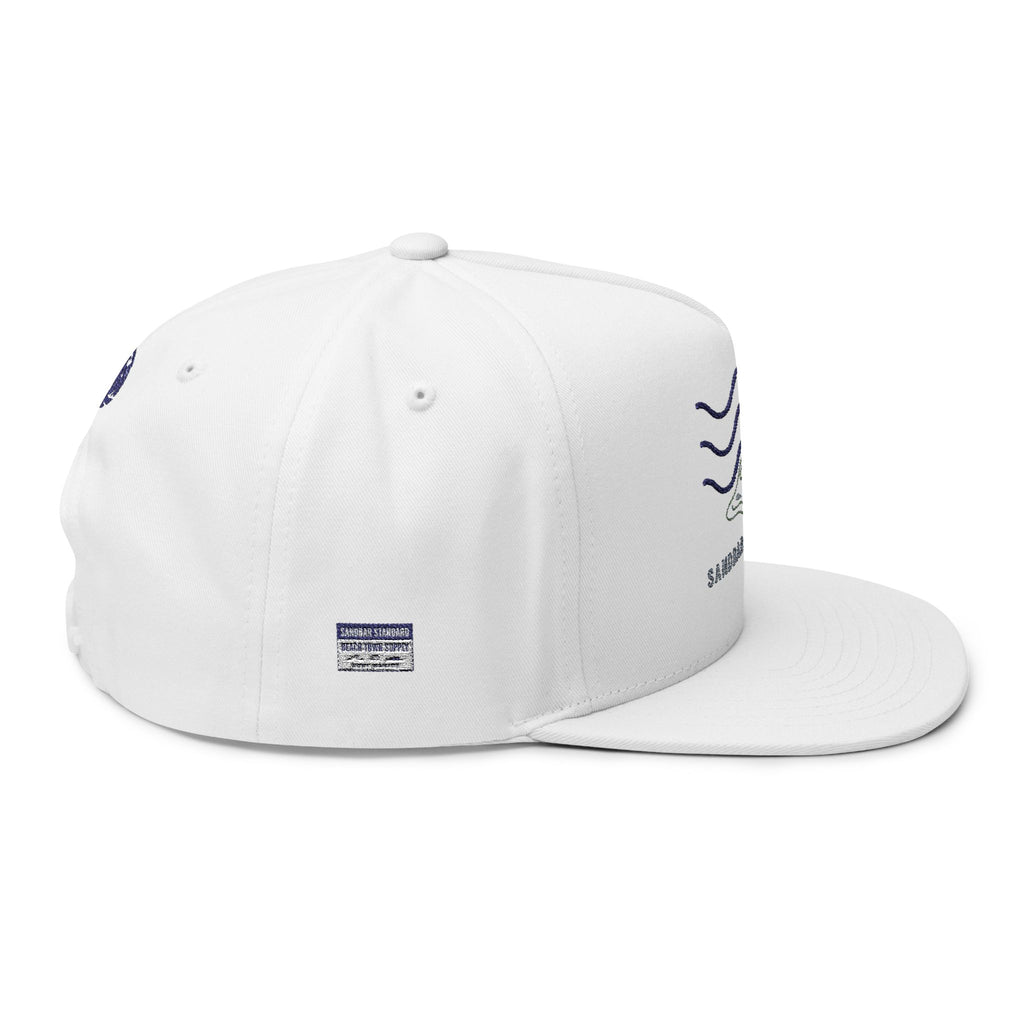 Embroidered Wave Snapback Cap — 'Sandbar Standard' Beach Hat