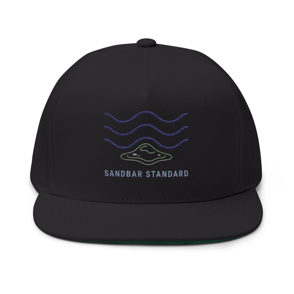 Embroidered Wave Snapback Cap — 'Sandbar Standard' Beach Hat
