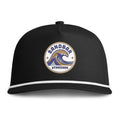 Sunwashed Rope Cap - Sandbar Wave Patch Trucker Hat
