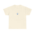 Sandbar Current Mark Tee natural mockup with minimal chest logo