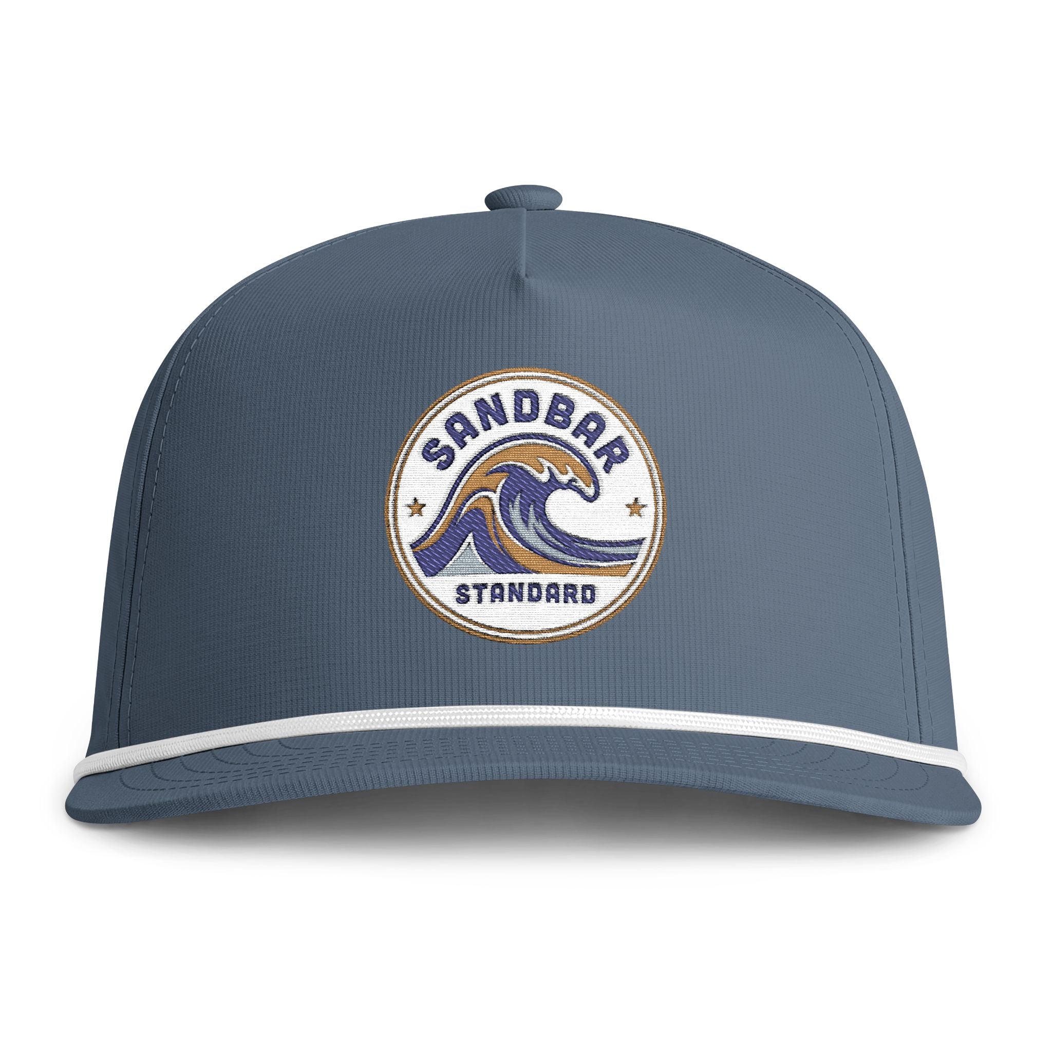 Sunwashed Rope Cap - Sandbar Wave Patch Trucker Hat product image 2