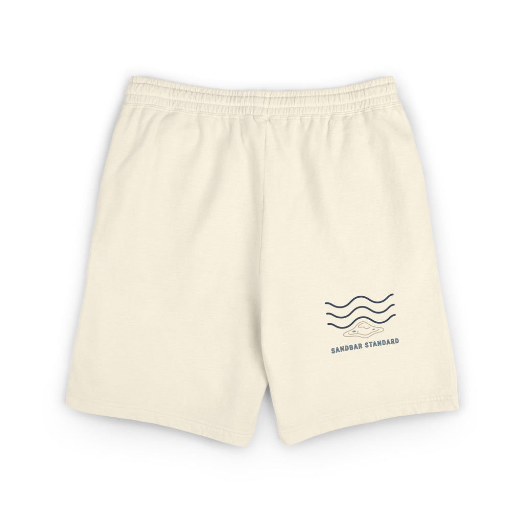 Lightweight Fleece Sweat Shorts — Coastal Wave Logo Casual Lounge Shorts