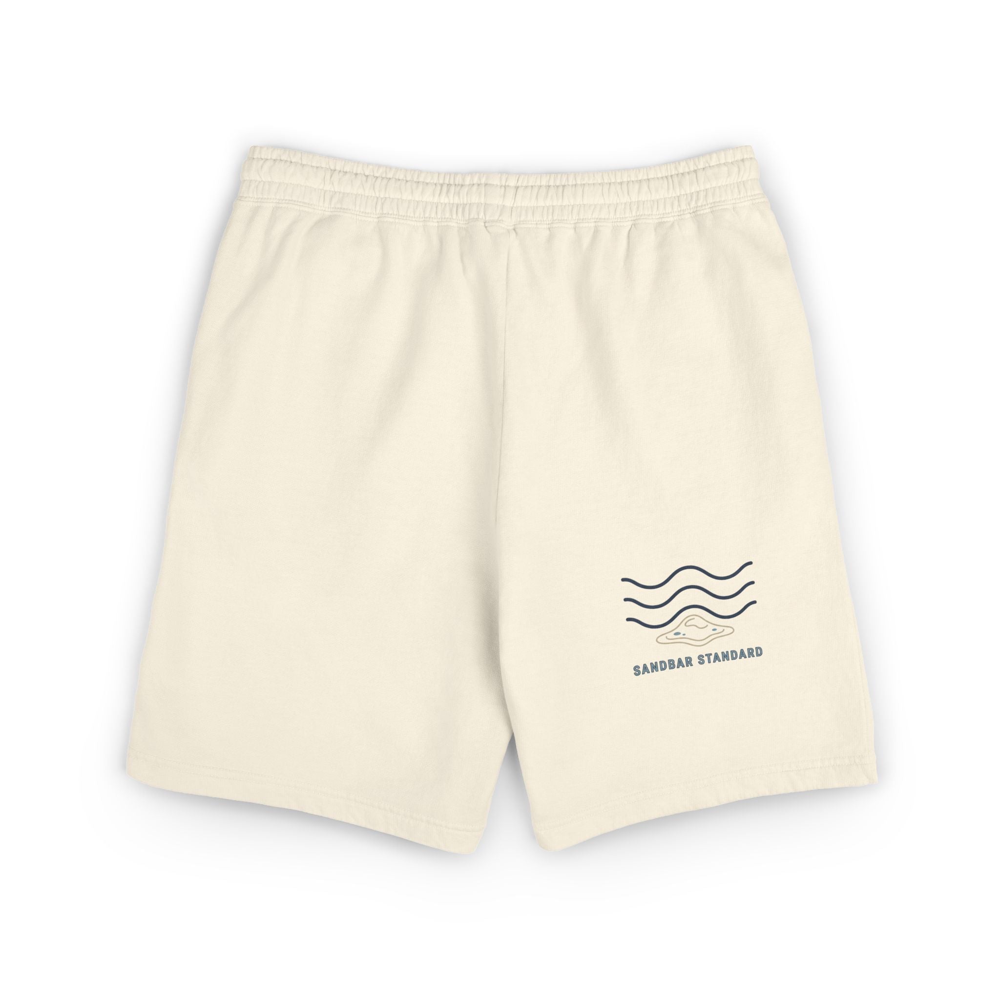 Lightweight Fleece Sweat Shorts — Coastal Wave Logo Casual Lounge Shorts