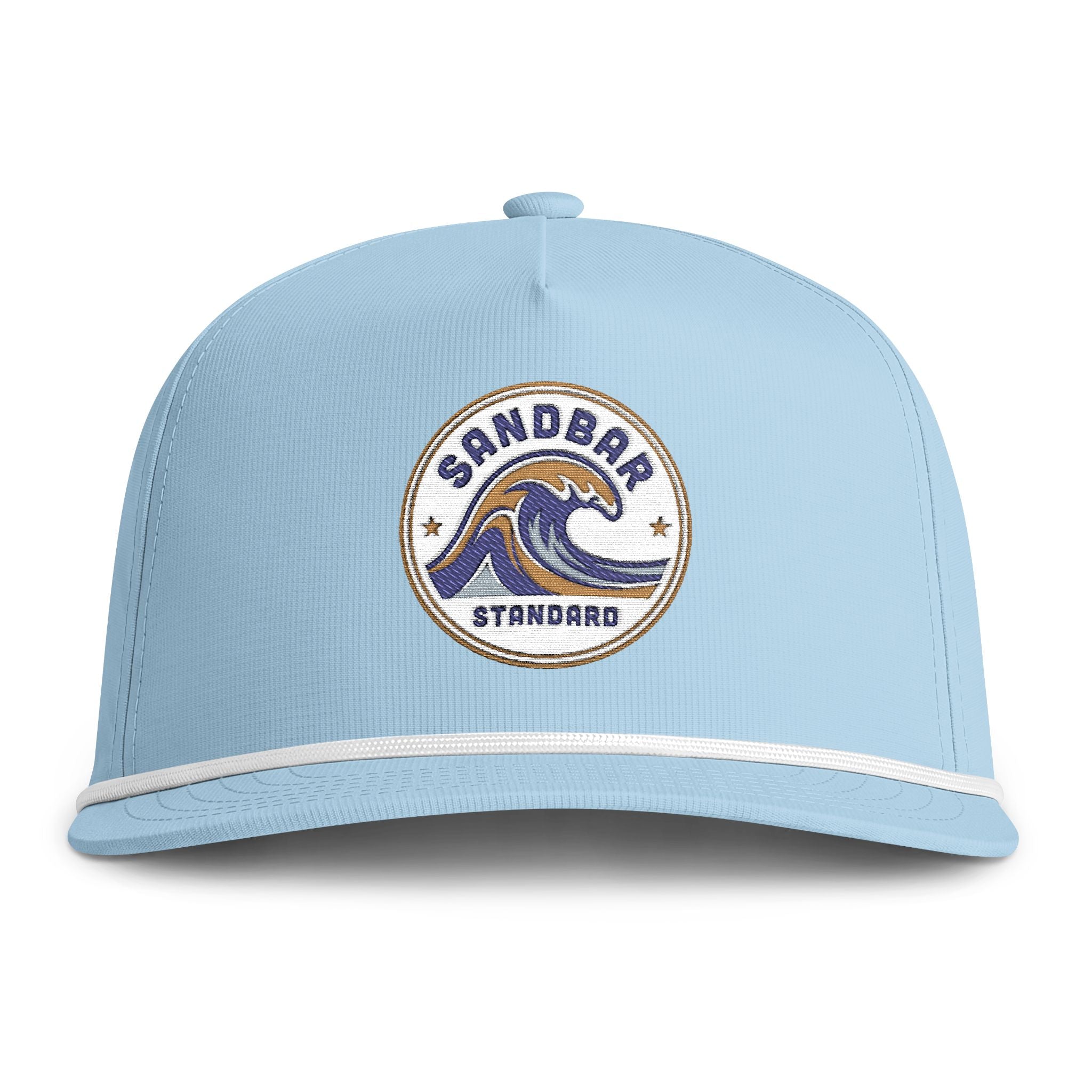 Sunwashed Rope Cap - Sandbar Wave Patch Trucker Hat product image 4