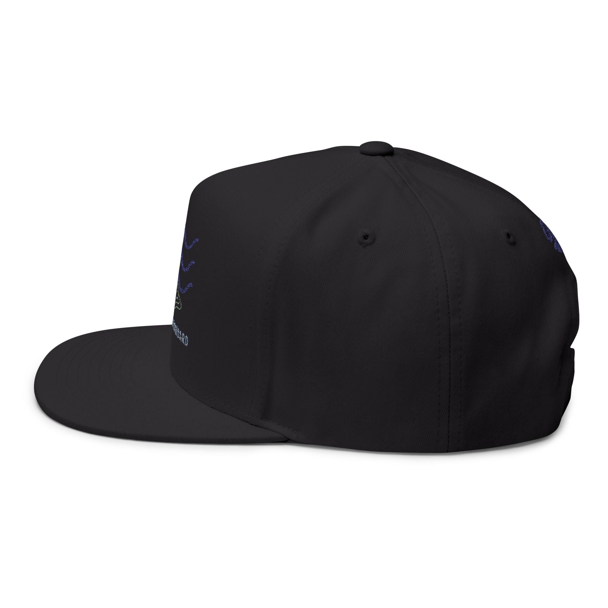 Embroidered Wave Snapback Cap — 'Sandbar Standard' Beach Hat
