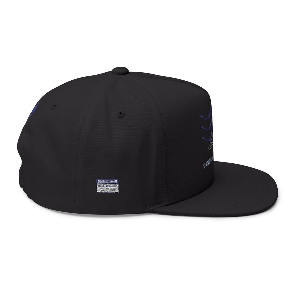 Embroidered Wave Snapback Cap — 'Sandbar Standard' Beach Hat