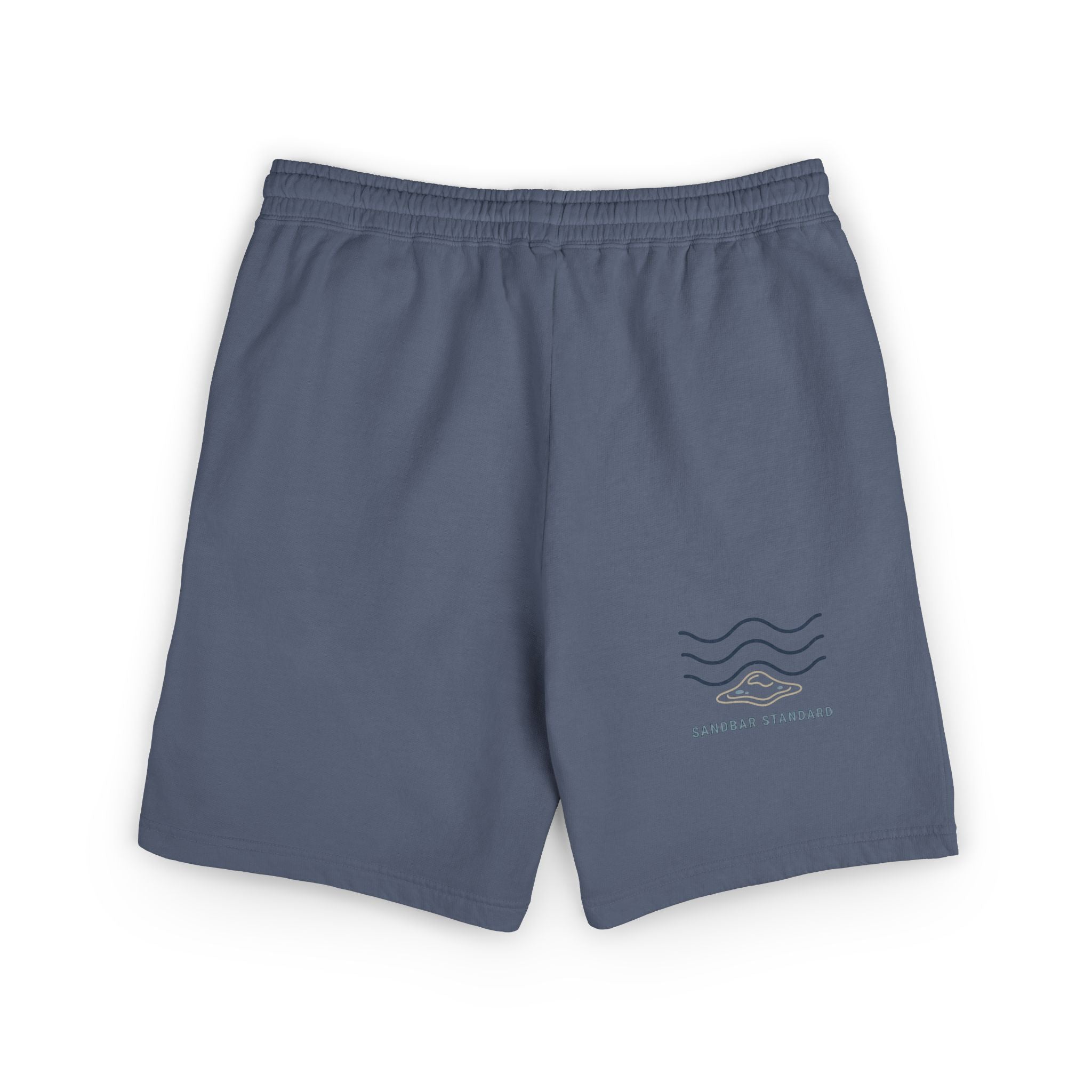 Lightweight Fleece Sweat Shorts — Coastal Wave Logo Casual Lounge Shorts