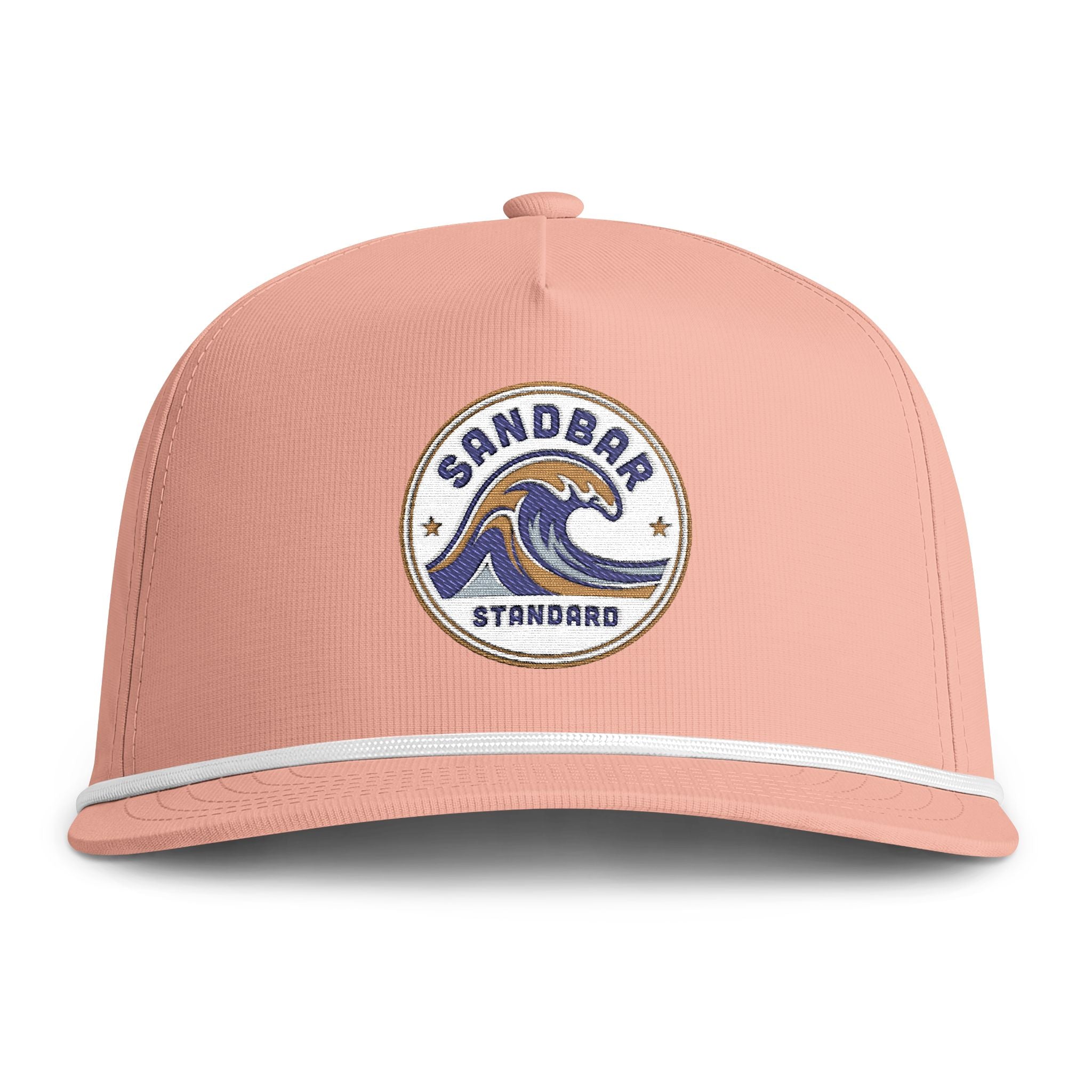 Sunwashed Rope Cap - Sandbar Wave Patch Trucker Hat product image 6