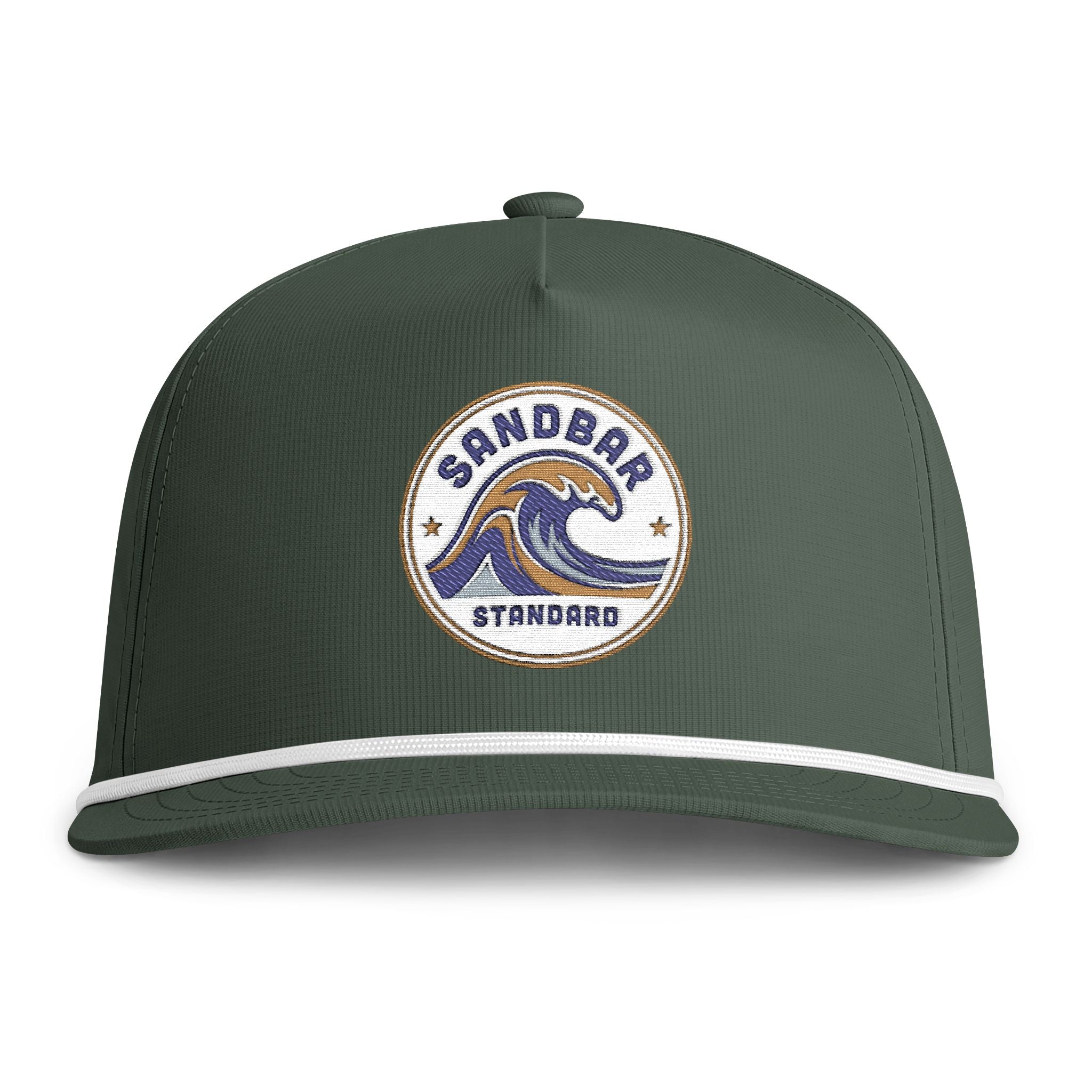 Sunwashed Rope Cap - Sandbar Wave Patch Trucker Hat product image 7