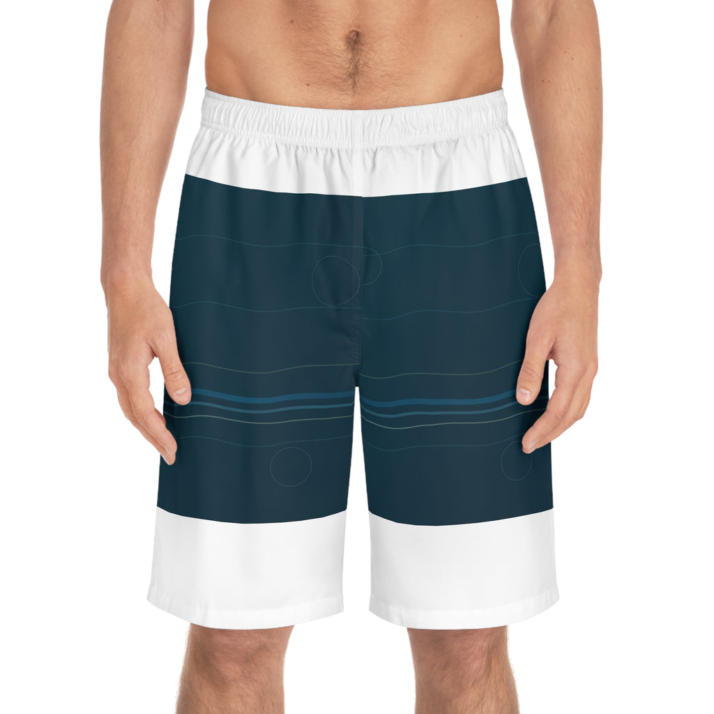 Current Line Board Shorts front model view