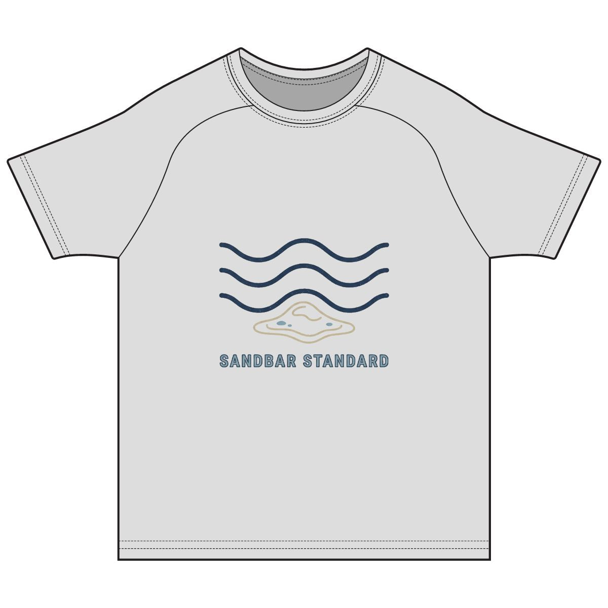 Sandbar Standard Rashguard Tee — Beach Waves Surf Shirt