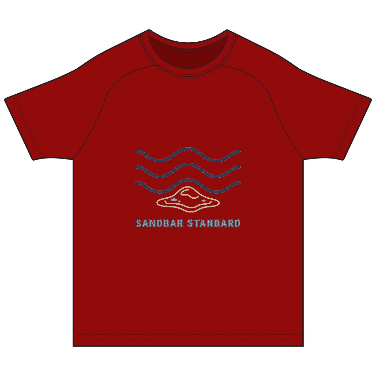 Sandbar Standard Rashguard Tee — Beach Waves Surf Shirt